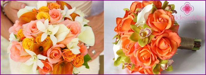 Wedding bouquet of orchids