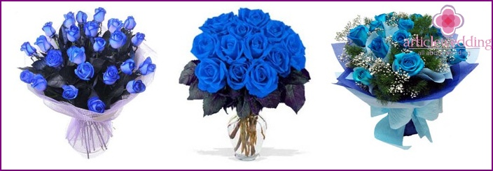 Bouquet da sposa: rose blu