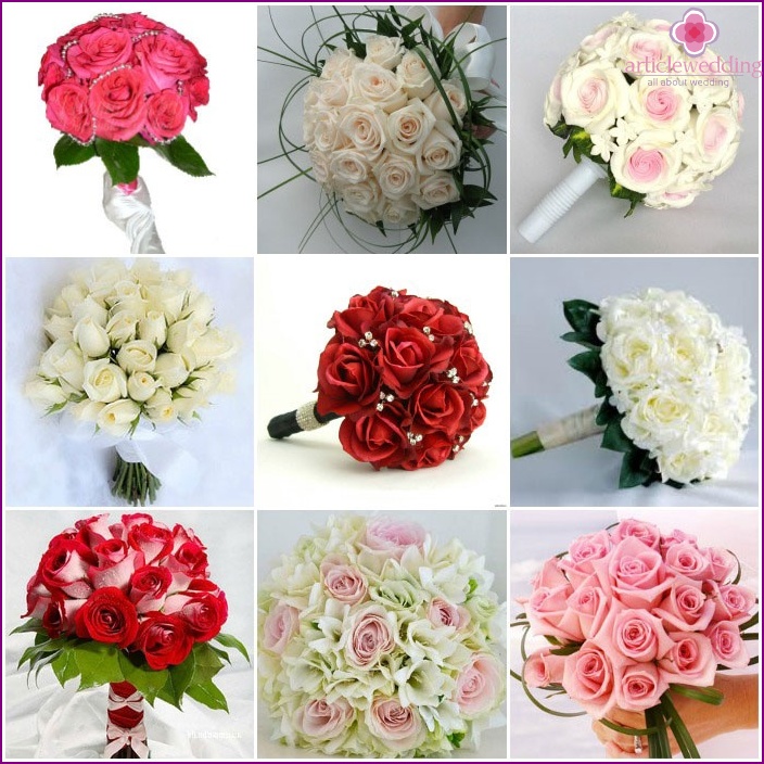 Wedding bouquets: roses