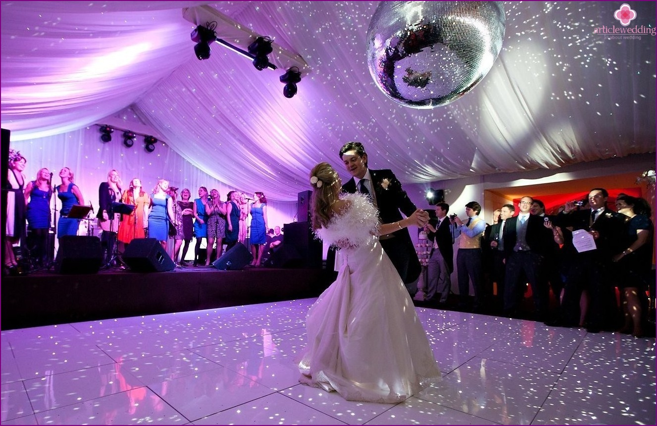 Dança de casamento com efeitos