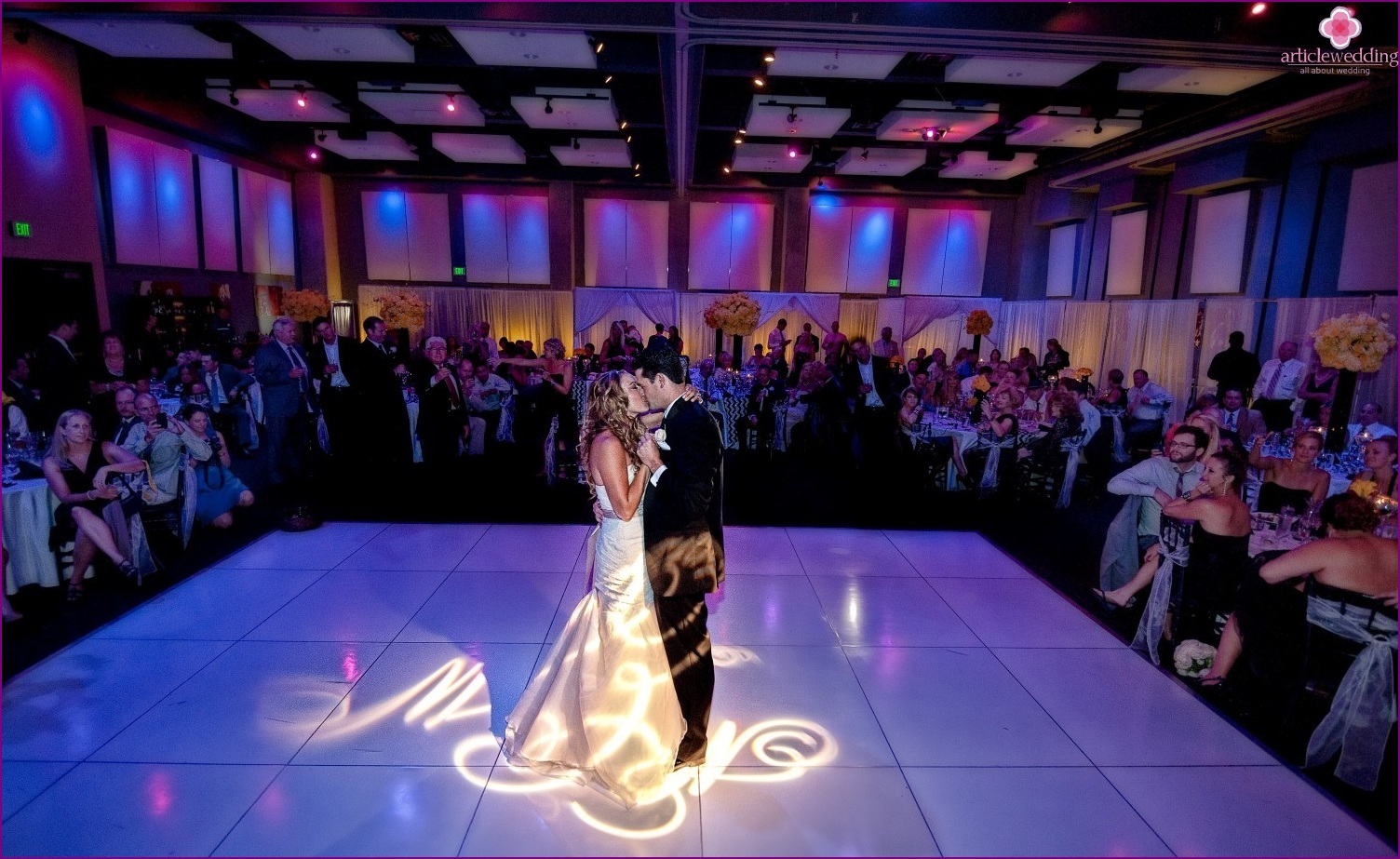 Dança de casamento com efeitos