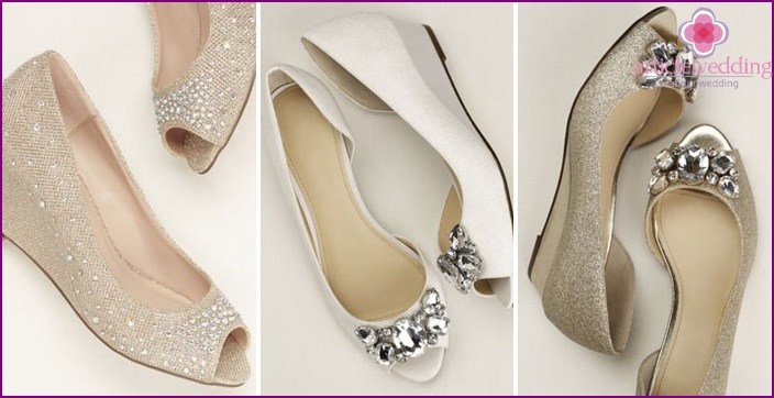Wedges for wedding shoes