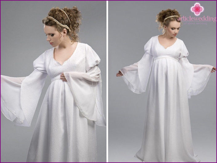Dress for the pregnant bride