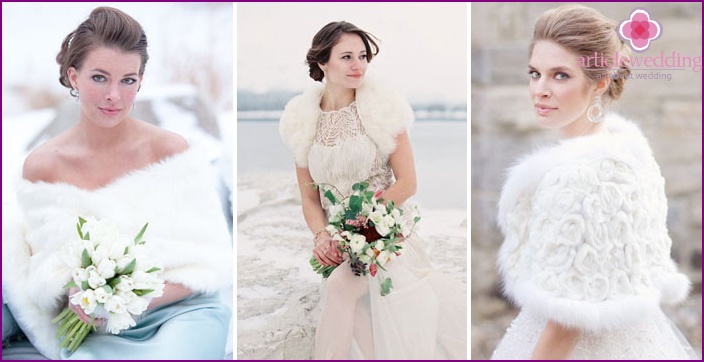 Wedding dresses with fur