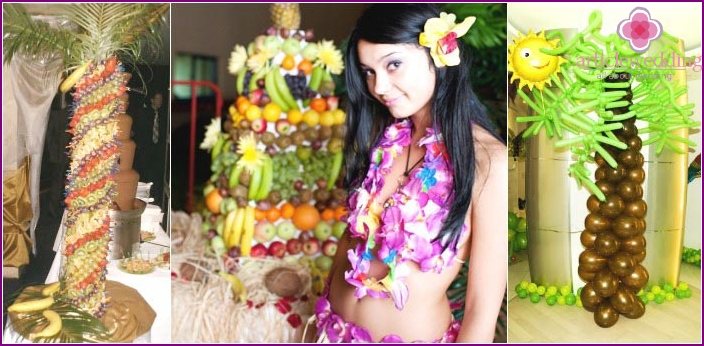 Accesorios para una despedida de soltera hawaiana