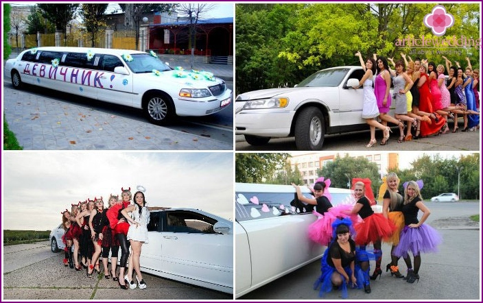 Girls near the limo