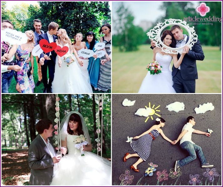 Exemples de photos de mariage originales