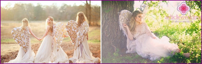 Bride as an angel