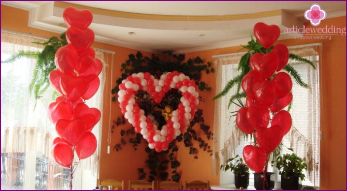 Room decoration for a wedding