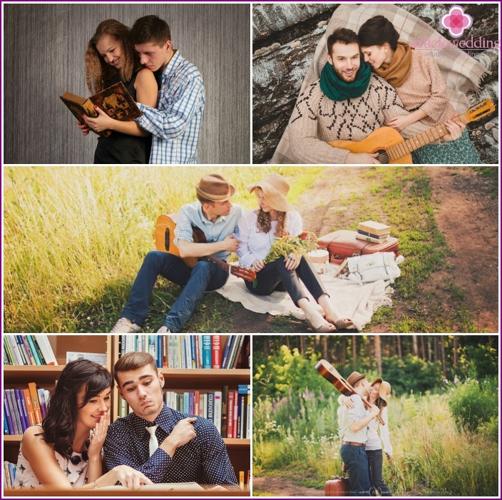 Séance photo de loisirs pour les amoureux