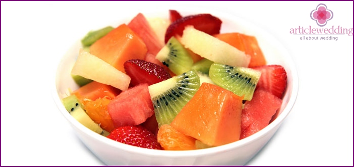 Salade de fruits de mariage pique-nique