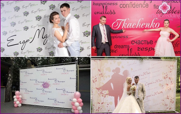 Banners for wedding photo zone