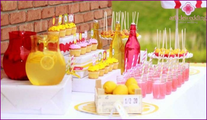 Limonada no casamento