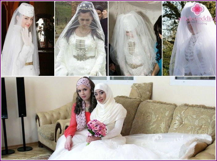 Wedding attire of the Chechen hero of the occasion