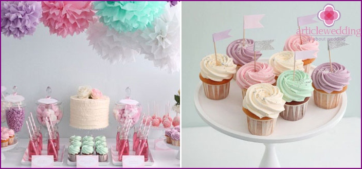 Candy bar con dolci ad un matrimonio