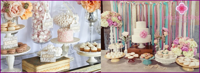 Decorazione di Candy Bar Wedding stile vintage