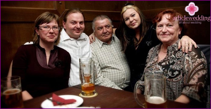 Tradition allemande de rassemblement avec les parents