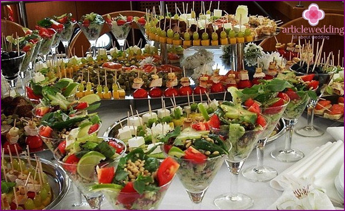 Snacks - ein wesentlicher Bestandteil des Hochzeitsmenüs
