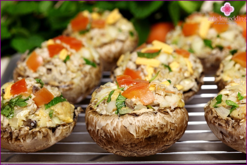 Stuffed mushrooms are ideal for a summer menu.