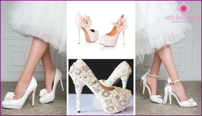 The right shoes for the bride and groom