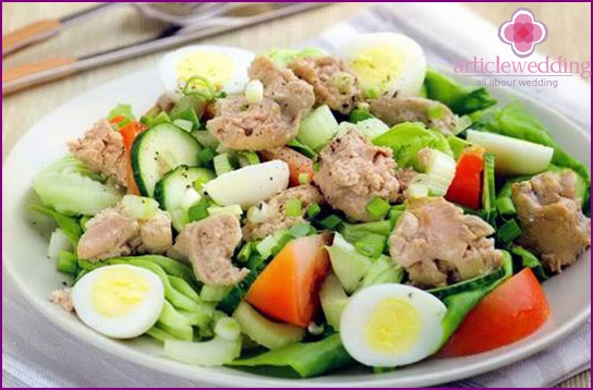 Cod liver salad