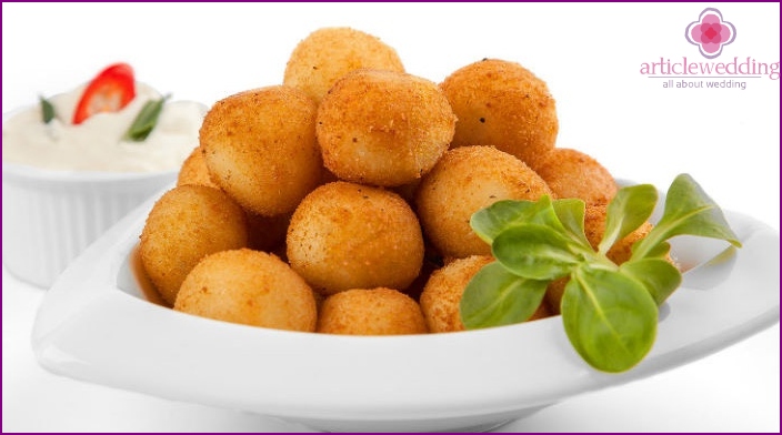 Croquettes de crabe au riz pour le mariage