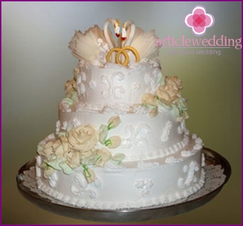 Custard wedding cake