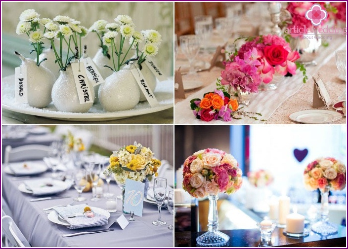 Flowers as a kind of table decor