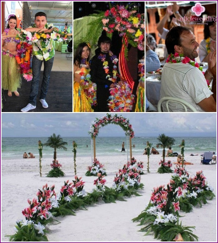 Hawaiianische Hochzeit ist ein interessantes Thema