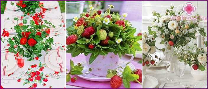 Strawberry Wedding Table Decoration