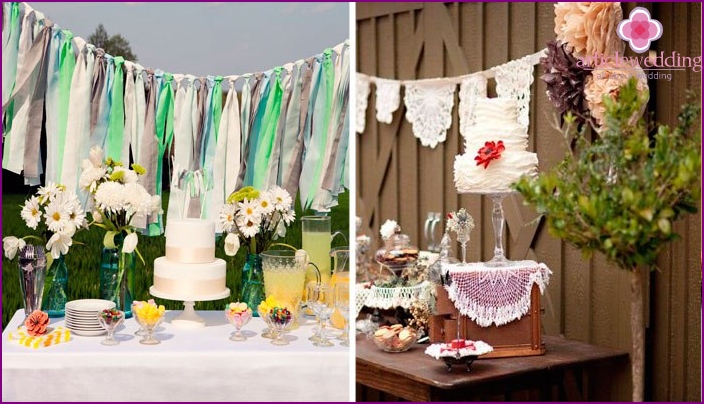 Decor elements for a festive picnic