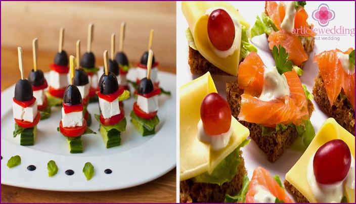 Holiday Sandwiches and Canapes