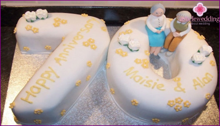 Die Idee, einen Kuchen für eine gesegnete Hochzeit zu dekorieren