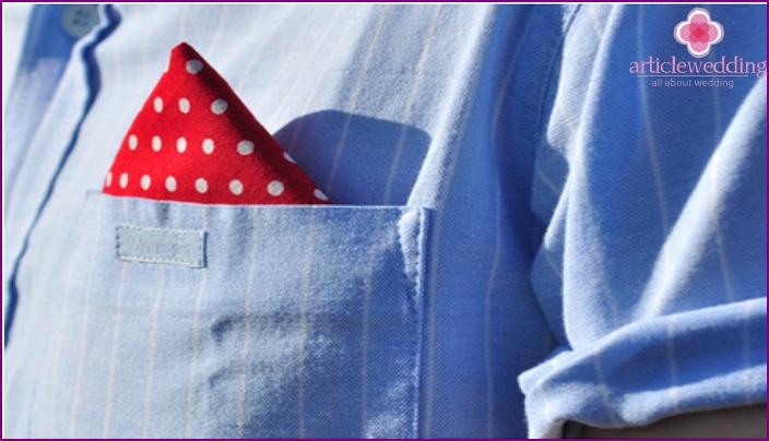 Handkerchief in pocket