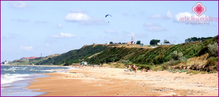 A costa do mar de Azov