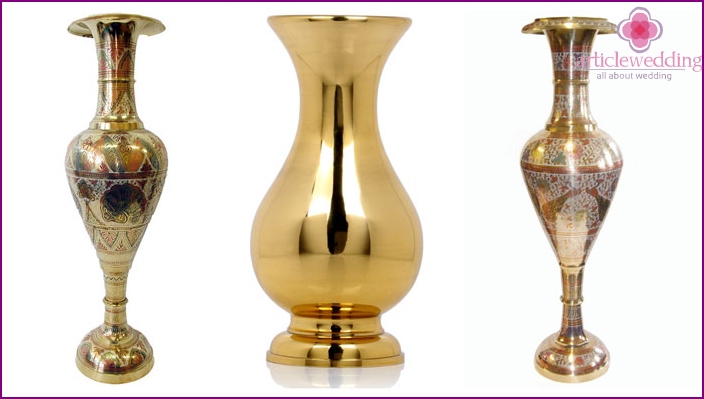 Large brass vase