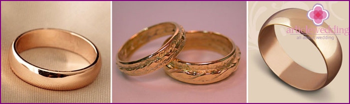 Copper wedding rings