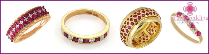 Ruby wedding rings