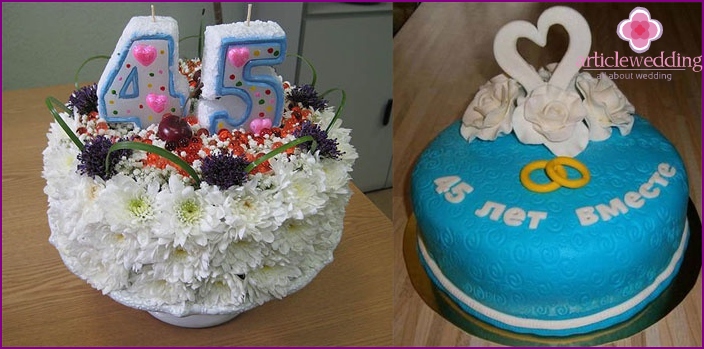 Sapphire Anniversary Cake