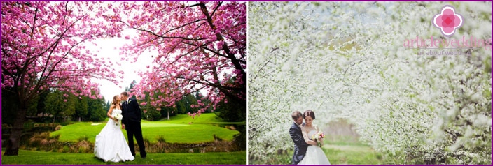 Sesión de fotos de bodas de abril