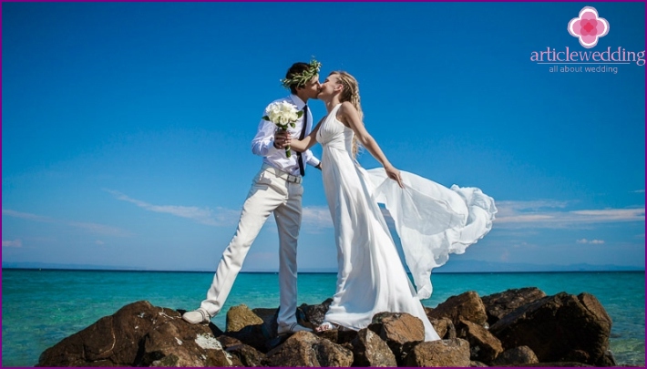 Wedding ceremony on Zakynthos beach