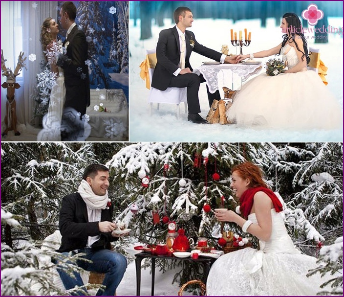 Wedding style winter fairy tale