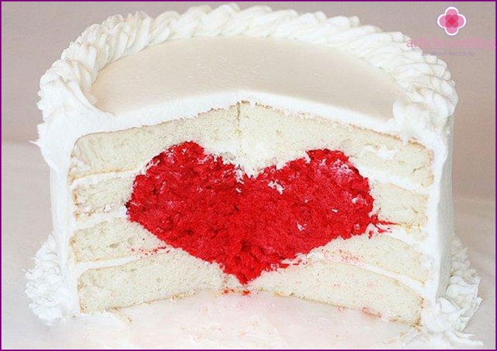 كعكة زفاف عيد الحب