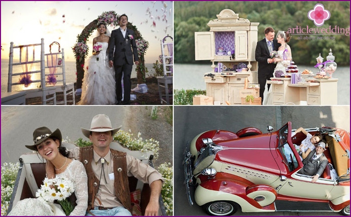 Viele Stile für eine Hochzeit im Juni