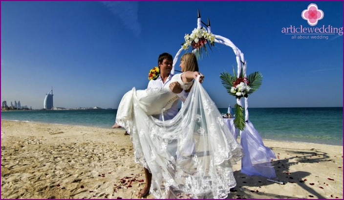 حفل زفاف شاطئ دبي