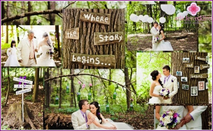 Romantic forest wedding