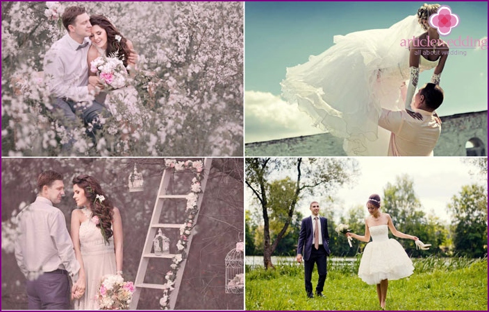 Photoshoots de mariage de mai