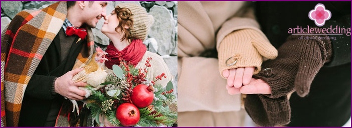 How to organize a winter wedding photo shoot