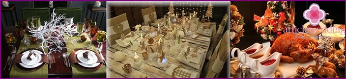 Kerst tafel instelling opties