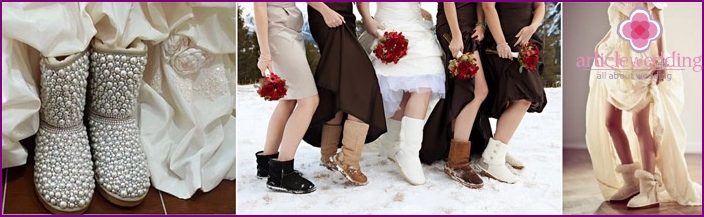 Ugg boots - great shoes for a winter wedding
